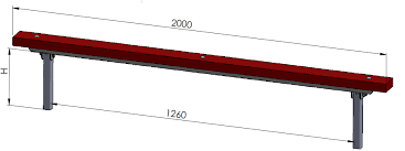 Podpěra 200cm plochá boční v. 40 cm