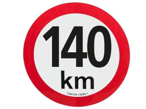 Omezení rychlosti 140 km retroreflexní pr. 150 mm (na přívěsy)