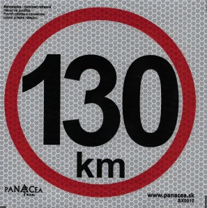 Omezení rychlosti 130 km reflexní