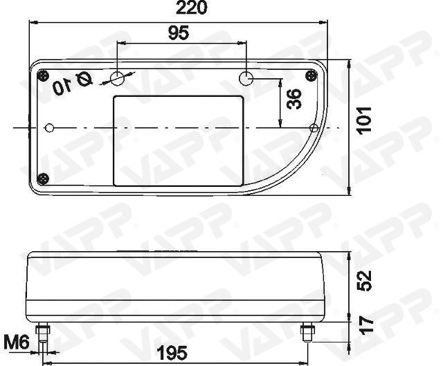 Svítilna Jokon 821 sdružená, P-BL/BR/KO/ML/CO/RZ 