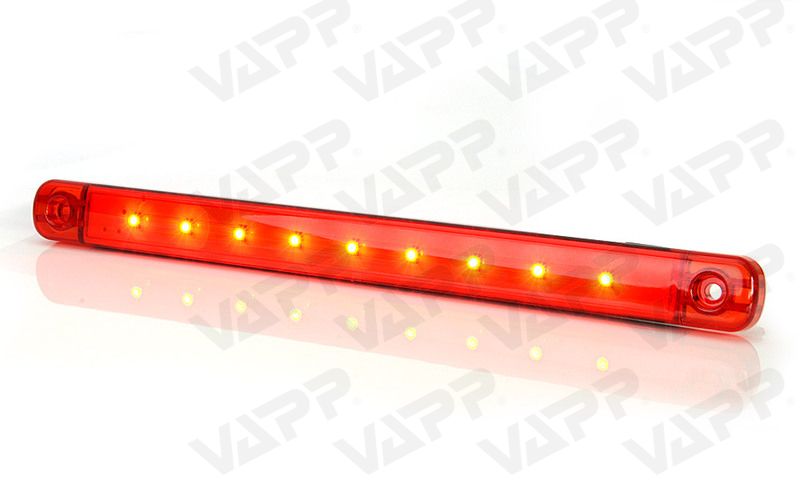 Svítilna zadní obrysová LED WAS W97.4, 12-24V, dlouhá, , 9x LED 