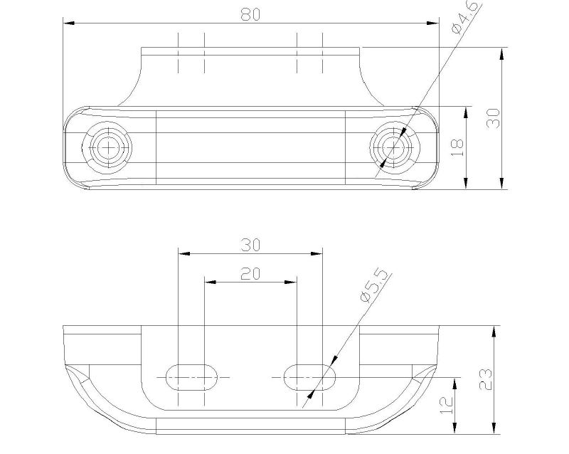 Svítilna přední obrysová Fristom FT-013 LED, na držáku 