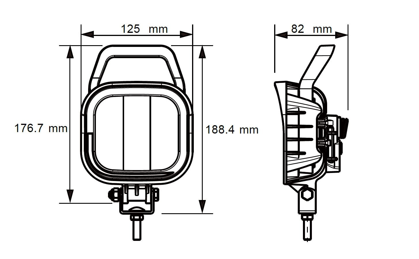 Svítilna pracovní Lucidity LED diodová, 12-36 V, 22W, 2700 Im, 9 led, s vypínačem
