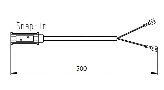 Kabel propojovací ukončení SNAP-IN (0,5m)