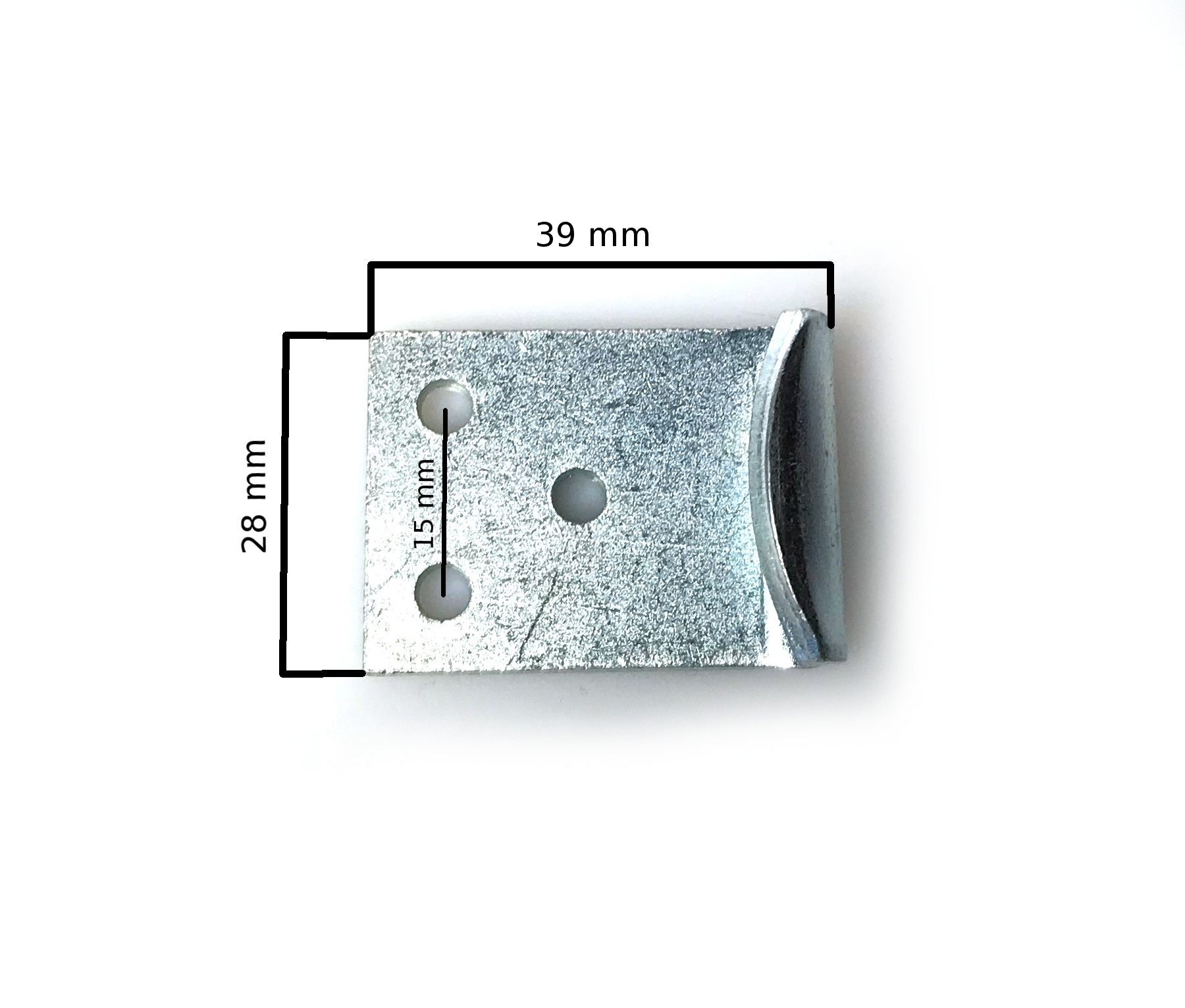 Závěr bočnic -protikus 39x28 mm