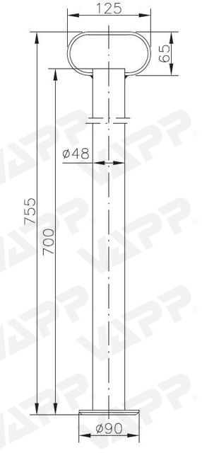 Opěrná noha RSR 48/700