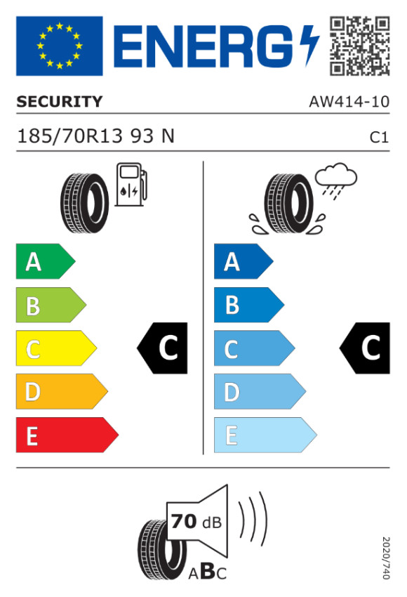 Pneu 185/70 R13 93N Security (650 kg) M+S