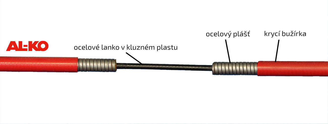 Lanovod brzdový pro 3062/3081 AL-KO 1300/1560 mm, závit M10