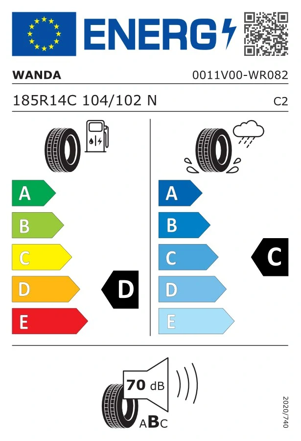 Kolo 165 R13 C 96/94N Wanda WR082 M+S, 4,5J, ET30, 112x5