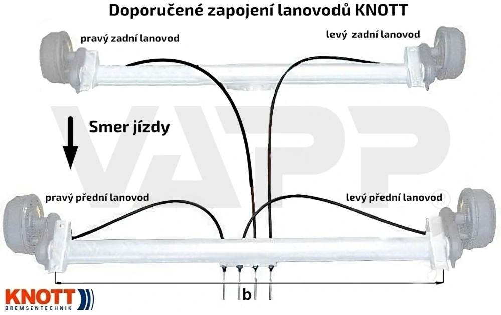 Lanovod brzdový KNOTT nerez, závit M8