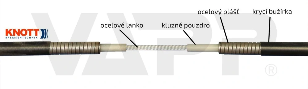 Lanovod brzdový KNOTT závit M8