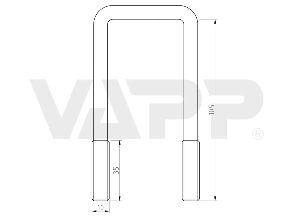 Třmen M10 42x105 mm