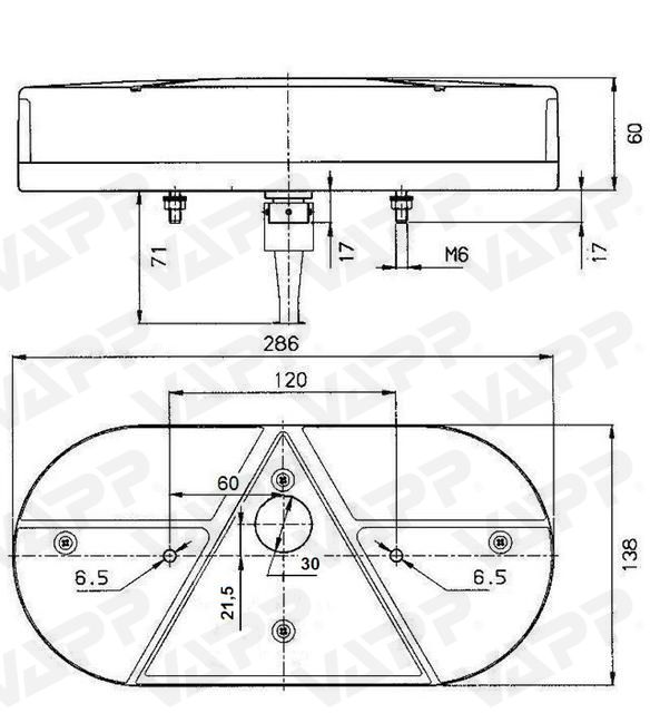 Svítilna Jokon 610 sdružená, P-BL/BR/KO/CO, baj6  