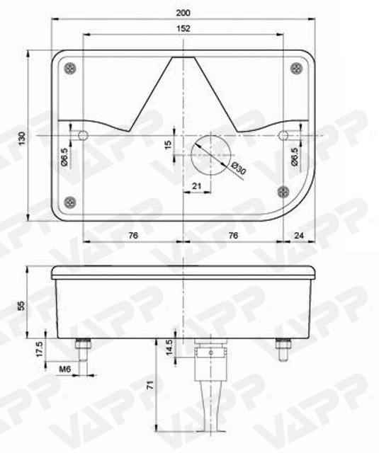 Svítilna Jokon 830 sdružená, P-BL/BR/KO/CO/RZ, baj5 