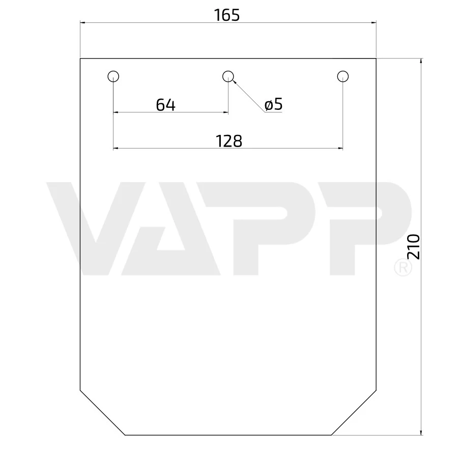 Zástěrka 200x165 mm polyetylénová