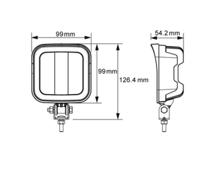 Svítilna Lucidity 22844 pracovní LED 12-36V,2160/1490 lm, IP69K, alu