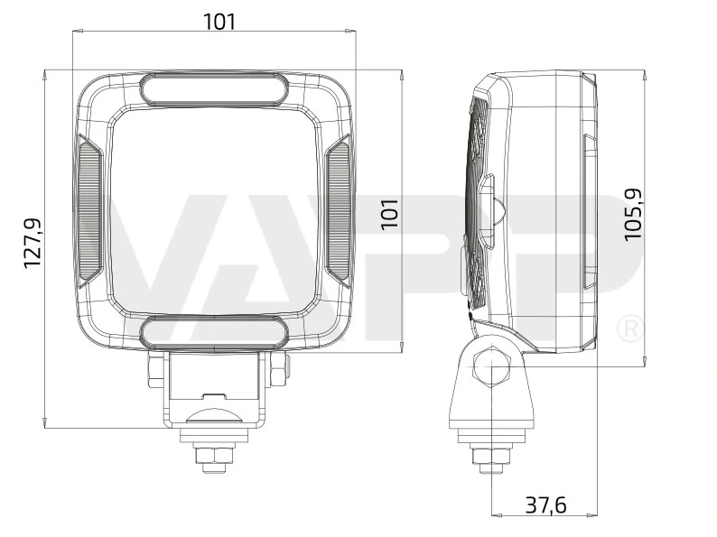 Svítilna pracovní WAS W302/2581 ECO LED 2100 lm, 12-24V, IP6K9K