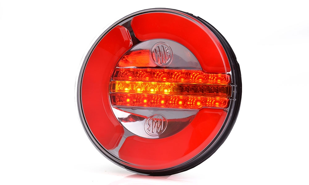 Svítilna WAS W153/1128 sdružená LED 12-24V, P-L, BL-dynamický/BR/KO, kabel 2m 