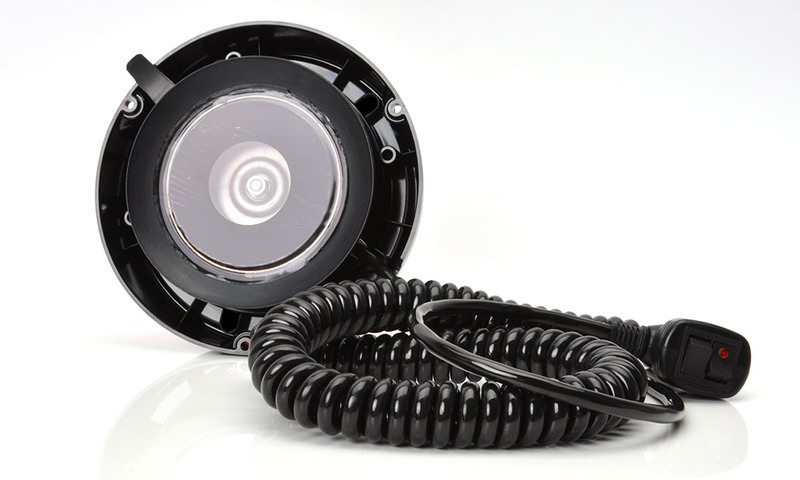 Maják magnetický LED červený WAS, kabel 3m, autozástrčka