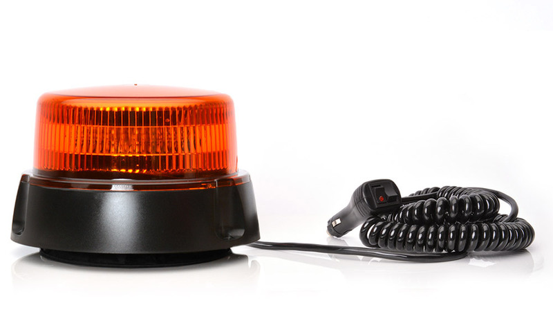 Maják magnetický LED oranžový WAS W112, kabel 3m, autozástrčka