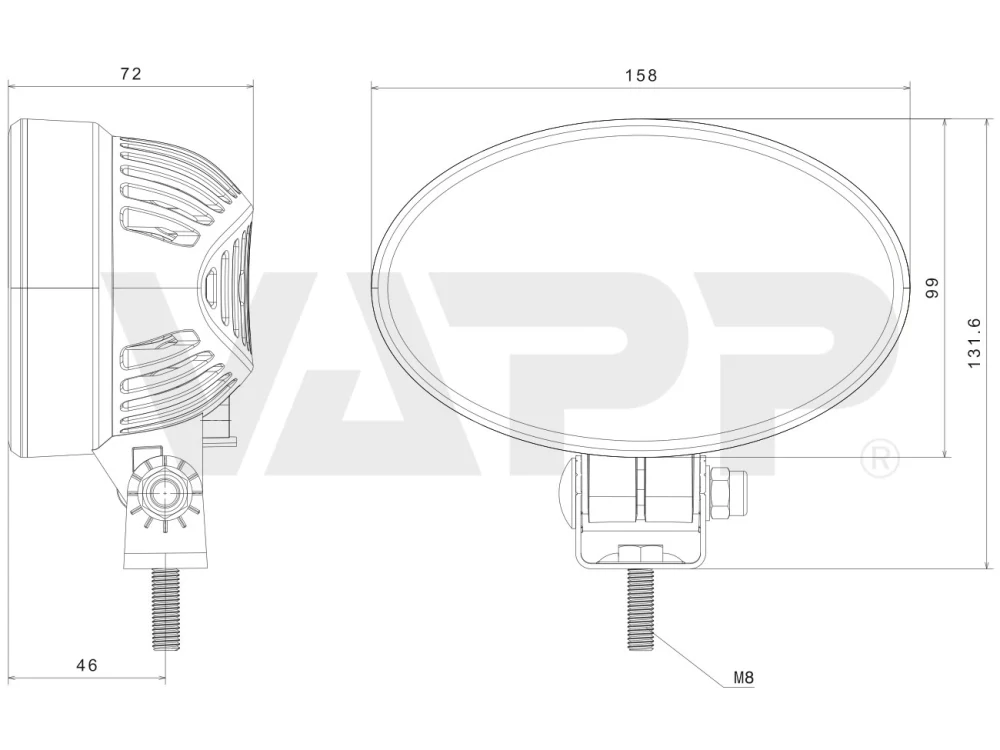 Svítilna pracovní Fristom FT-367 LED, 12-32V, 6100 lm, s kabel 1,5 m