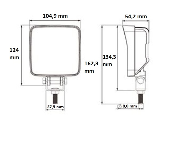 Svítilna Lucidity 22809-B couvací/pracovní LED 12-36V,1440/1036 lm, IP69K, alu