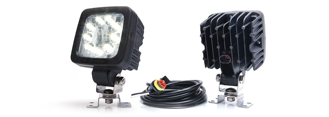 Svítilna pracovní WAS W143 LED 3000 km, 12-70V, konektor Superseal