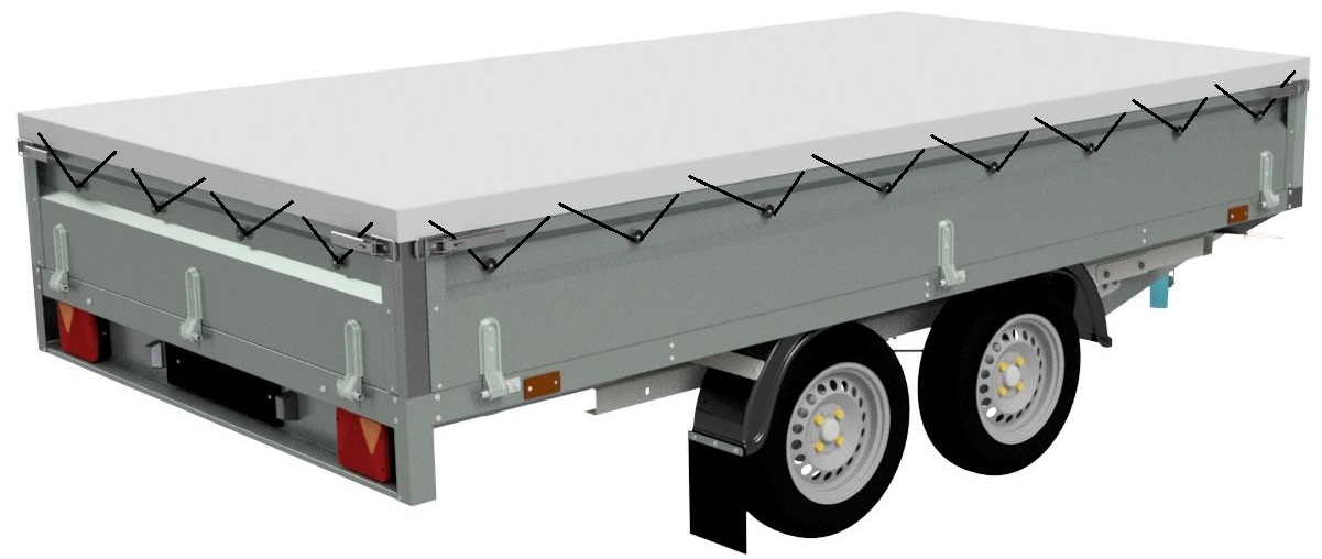 NEPTUN Nordica - 1300 kg (2x 750 kg) - 320x170x40 cm kola pod