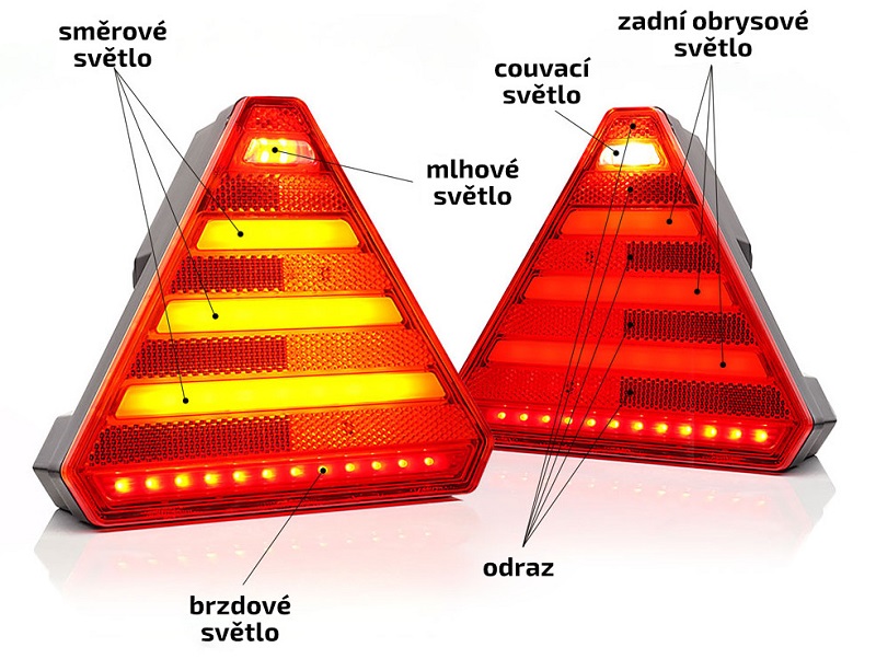 Svítilna WAS W243 sdružená LED 12-24V, P-BL/BR/KO/ML/CO/RZ