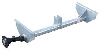 Náprava KNOTT VG 7-L (750 kg) b=1056 mm, c=1404 mm100x4, vysoké patky (Sacher)