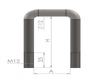 Objímka M12 105x42x105
