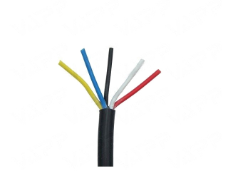 Kabel 5x0,75 černá/bílá/červená/žlutá/modrá