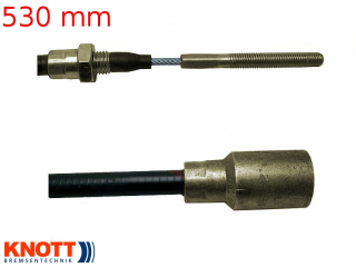 Lanovod brzdový KNOTT 530/740mm, závit M8