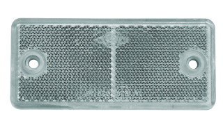 Odrazka bílá obdélníková 90x40 mm Fristom s otvoryUP105x48 (49U) 