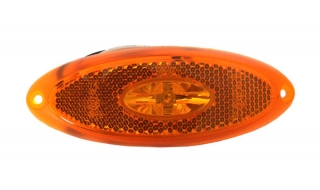 Svítilna boční obrysová Jokon LED SMLR 2010/12V s odrazkou (oranžové tělo) 