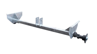 Náprava KNOTT VG 7-L (750 kg), b=1460mm, 100x4, vysoké patky (Sacher)