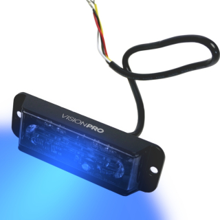 Výstražná záblesková svítilna VISIONPRO, 4x LED, modrá - NOVINKA