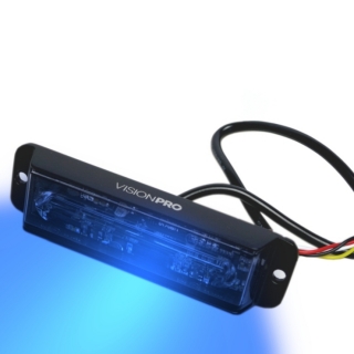 Výstražná záblesková svítilna VISIONPRO, 6x LED, modrá - NOVINKA