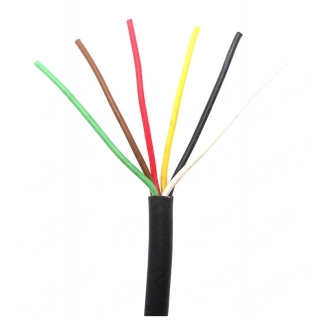 Kabel 6x0,75 černá, hnědá, bílá, červená, zelená, žlutá