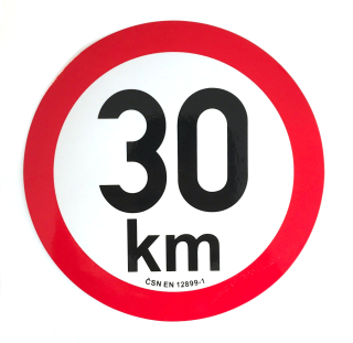 Omezení rychlosti 30 km retroreflexní pr. 200 mm