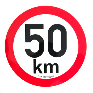Omezení rychlosti 50 km retroreflexní pr. 200 mm