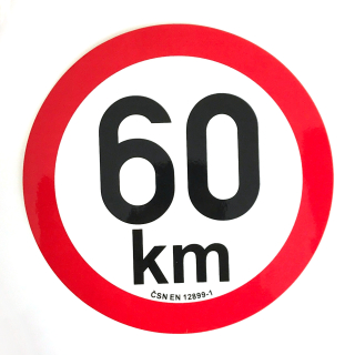Omezení rychlosti 60 km retroreflexní pr. 200 mm