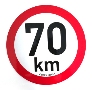 Omezení rychlosti 70 km retroreflexní pr. 200 mm