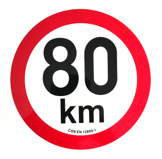 Omezení rychlosti 80 km retroreflexní pr. 200 mm