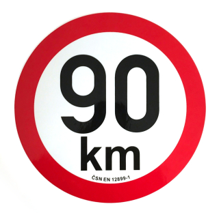 Omezení rychlosti 90 km retroreflexní pr. 200 mm
