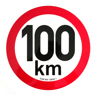 Omezení rychlosti 100 km retroreflexní pr. 200 mm