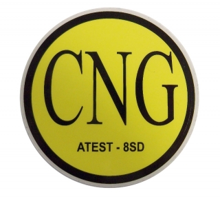 Značení CNG (ATEST-8SD) - samolepka vnější, prům. 71mm