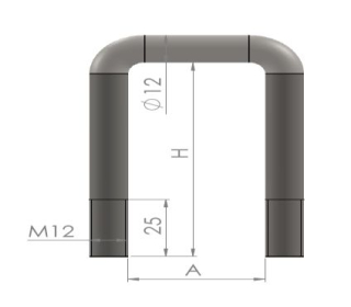 Objímka M12 145x42x145
