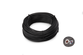 Kabel 2x0,75 mm2, bílá/černá, balení 200 m