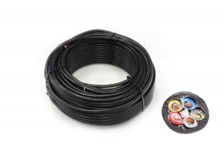Kabel 5x0,75 mm2, černá/ bílá/ červená/ žlutá/ modrá, balení  50 m